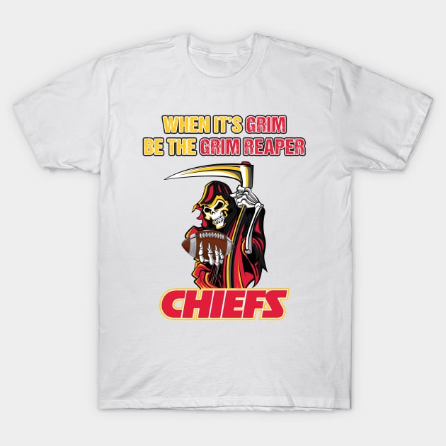 When it's grim, be the Grim Reaper - Patrick Mahomes - KC Chiefs T-Shirt by fineaswine